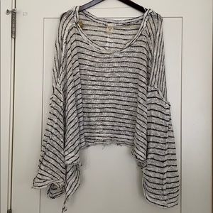 Free People cropped stripe sweater